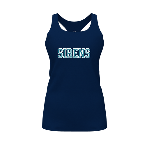 [FT0TRBNV-FYS-LOGO1] Decker Racerback Tank Top (Female Youth S, Navy, Logo 1)